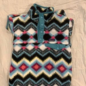 Patagonia Patterned Girls' Snap-T Fleece Pullover